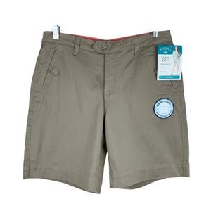 New Riders by Lee Shorts Khaki Brown Stretchy Slimming Women's 8 M